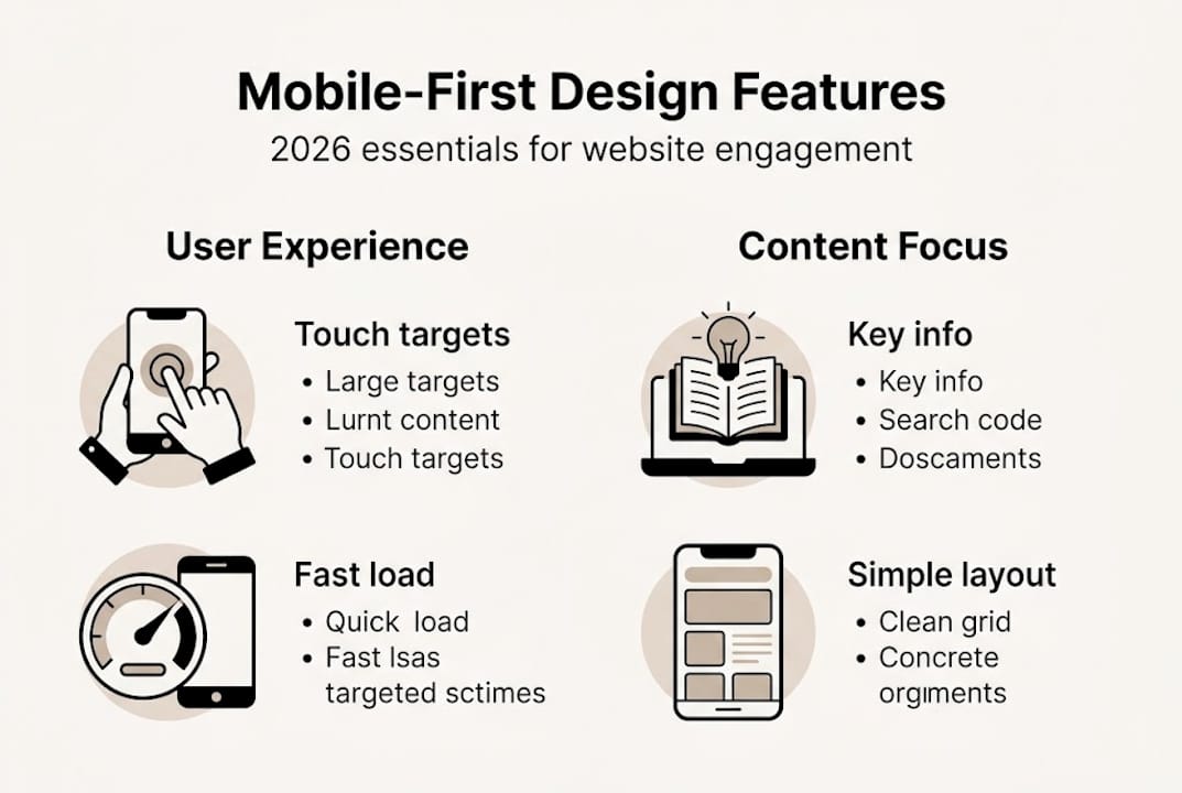 Mobile-first design: boost website engagement in 2026 2 Infographic: mobile-first website design essentials