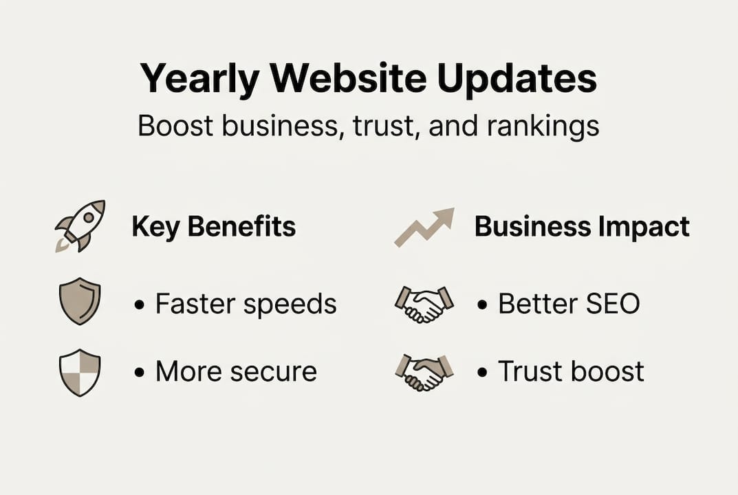 Infographic shows benefits of yearly website updates