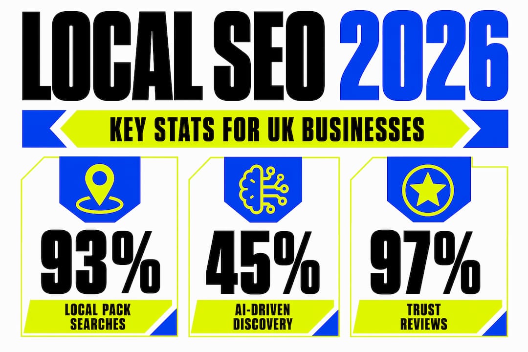 The role of local SEO for UK businesses in 2026 2 Infographic with key local SEO stats for 2026