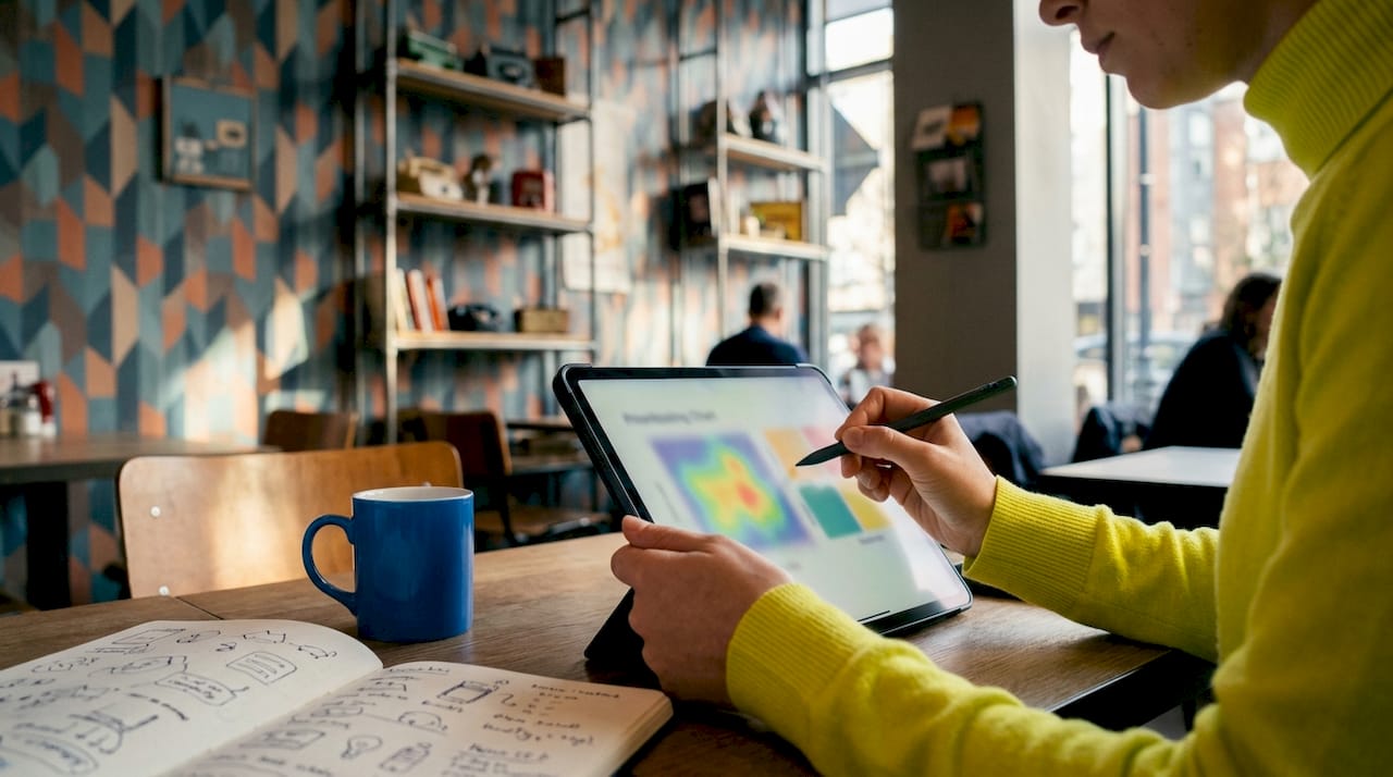 What is conversion optimisation? A 2026 guide for UK businesses 2 Hands analyzing conversion optimisation tools