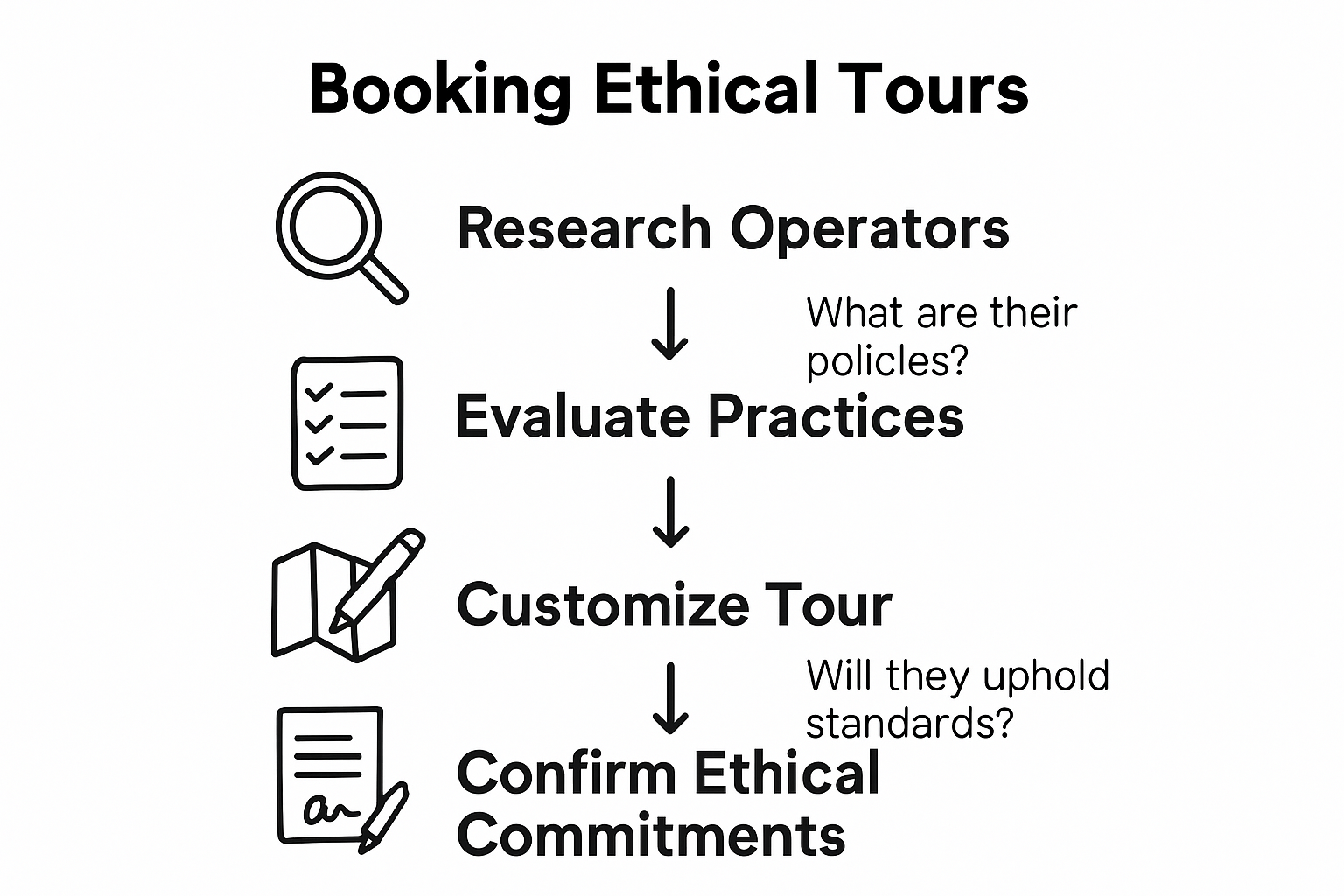 Infographic checklist for ethical Ethiopia tours