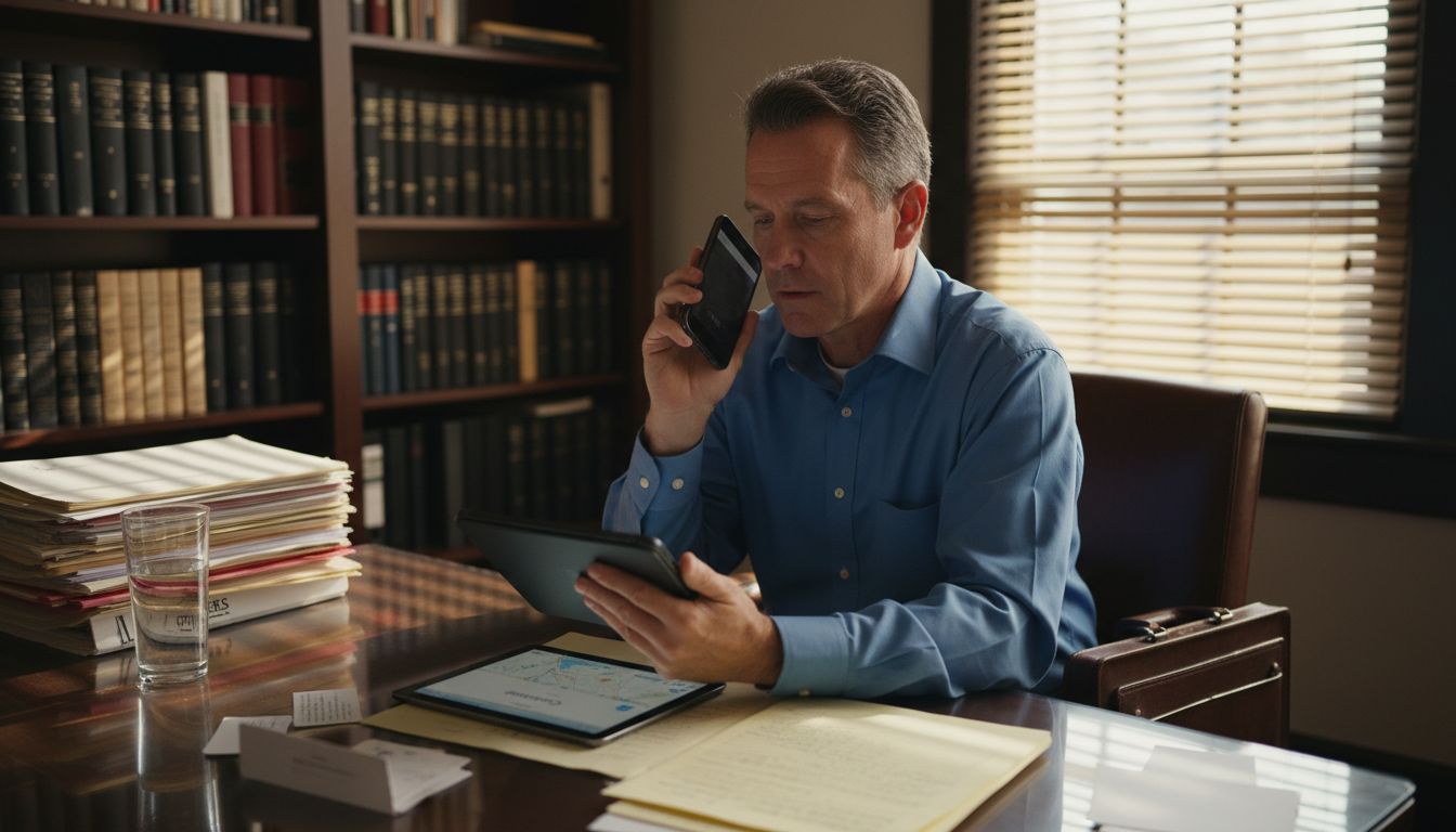 Attorney using voice search for law firm