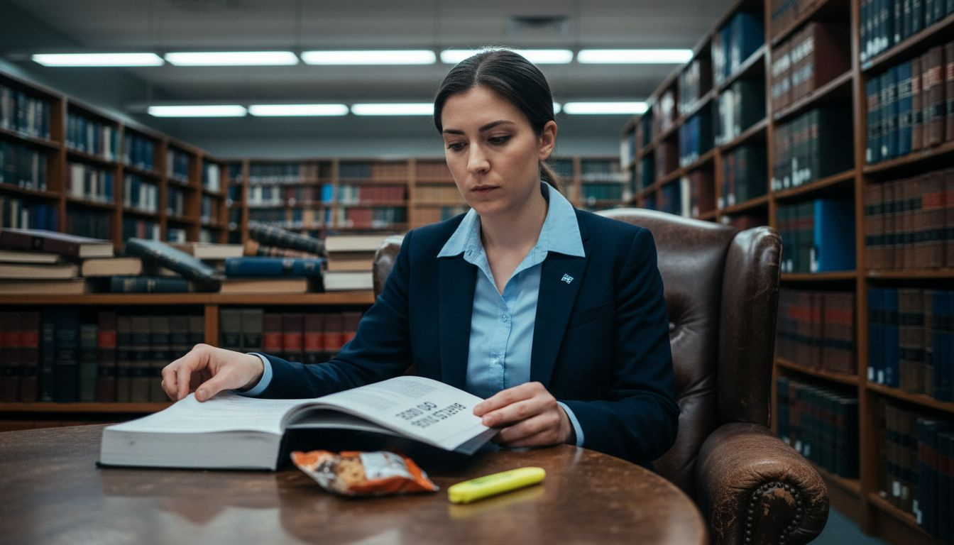 Attorney reading law firm style guide