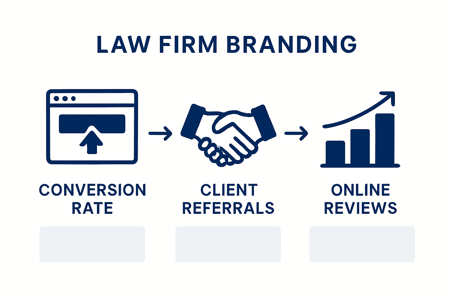 Infographic showing law firm brand KPIs