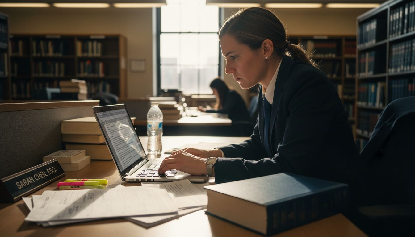 Attorney researching law firm value proposition