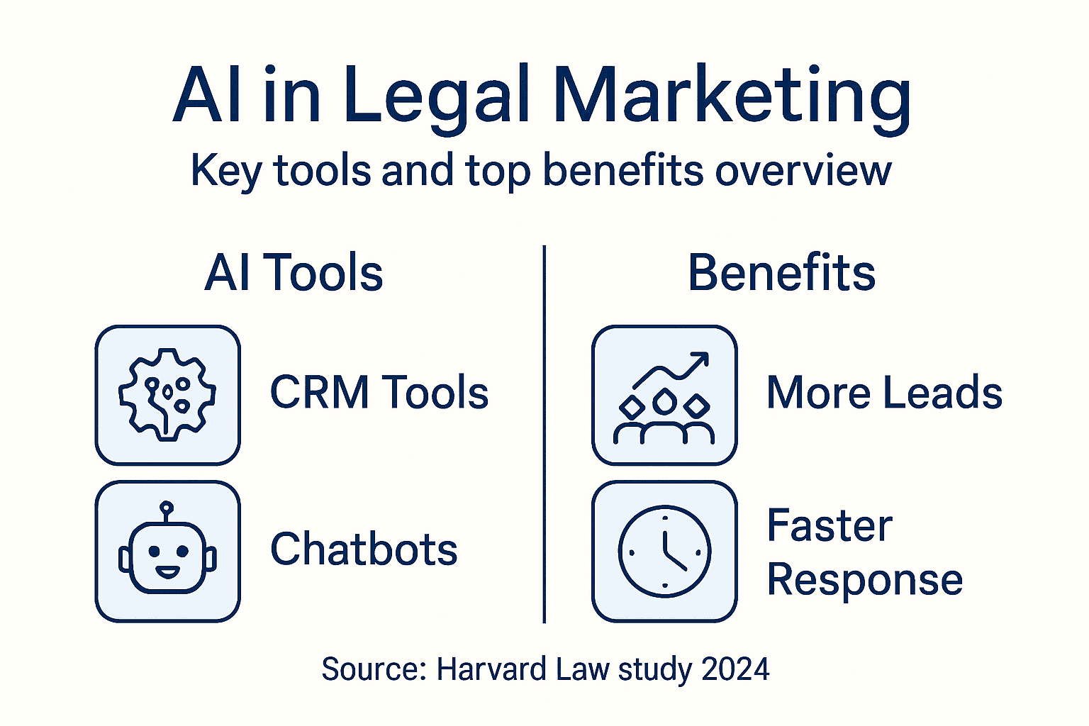 Infographic showing key AI tools and benefits