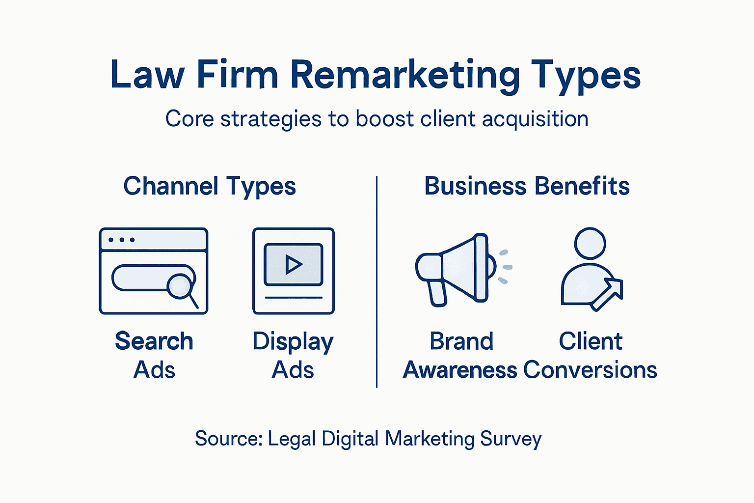 Infographic showing law firm remarketing strategies