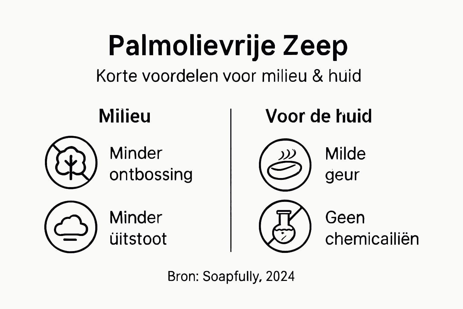Infographic: de pluspunten van zeep zonder palmolie