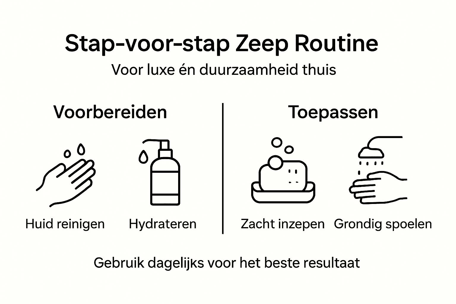 Overzicht: de belangrijkste stappen voor een natuurlijke zeep routine