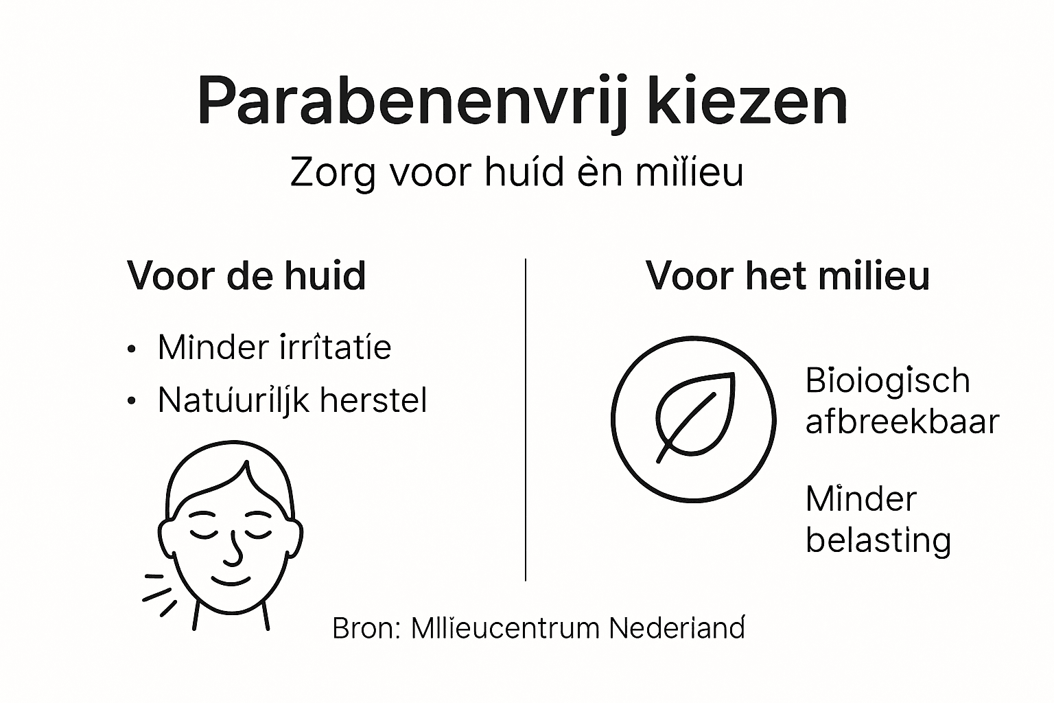 Infographic: de voordelen van parabeenvrije producten voor je huid én het milieu