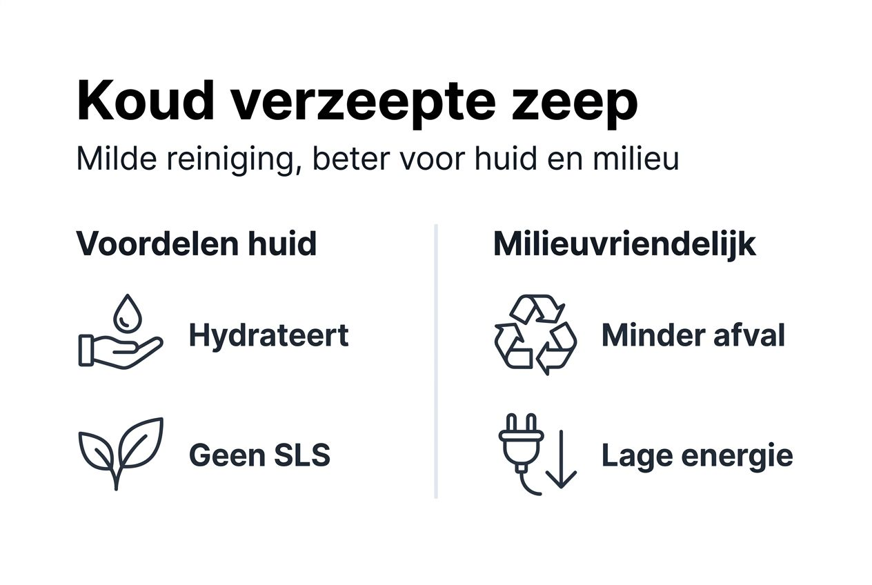 Infographic: de voordelen van ambachtelijk gemaakte, koudgeperste zeep op een rij