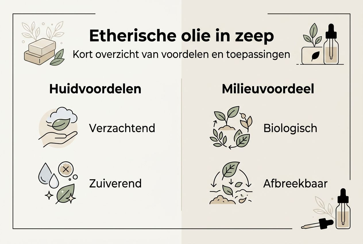 Infographic: de pluspunten van etherische olie in zeep