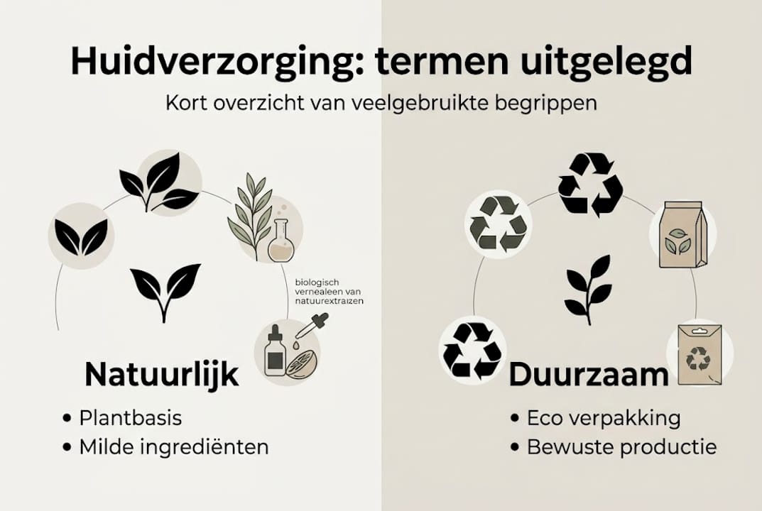 Infographic: veelgebruikte begrippen binnen duurzame huidverzorging