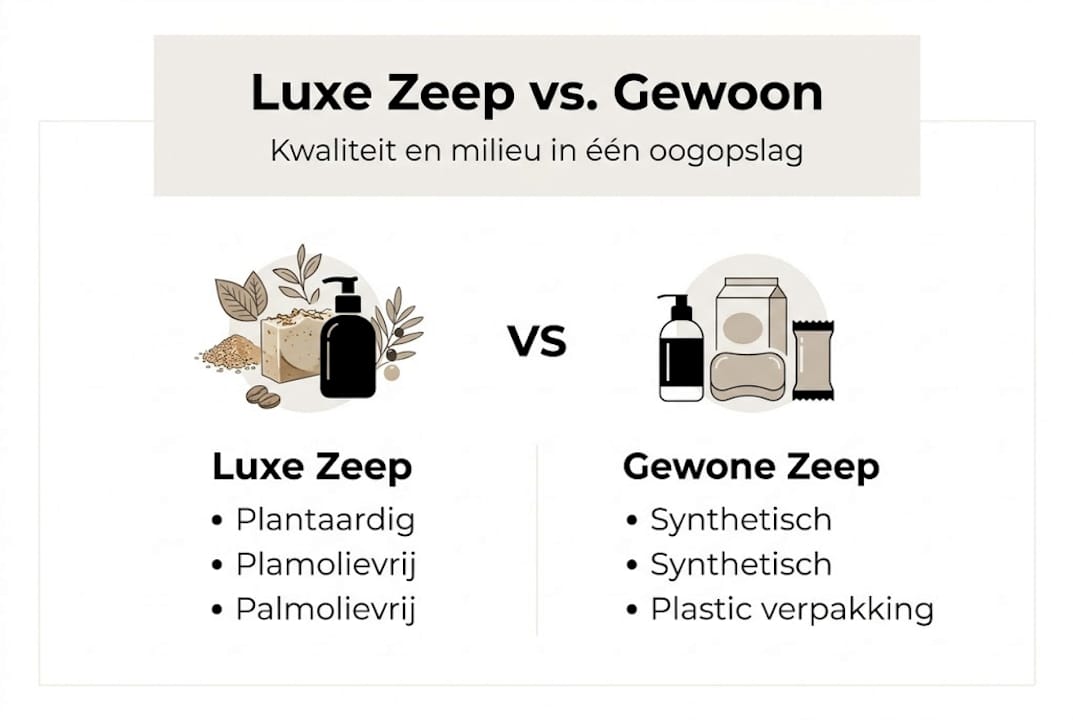 Infographic: het verschil tussen luxe en gewone zeep in beeld