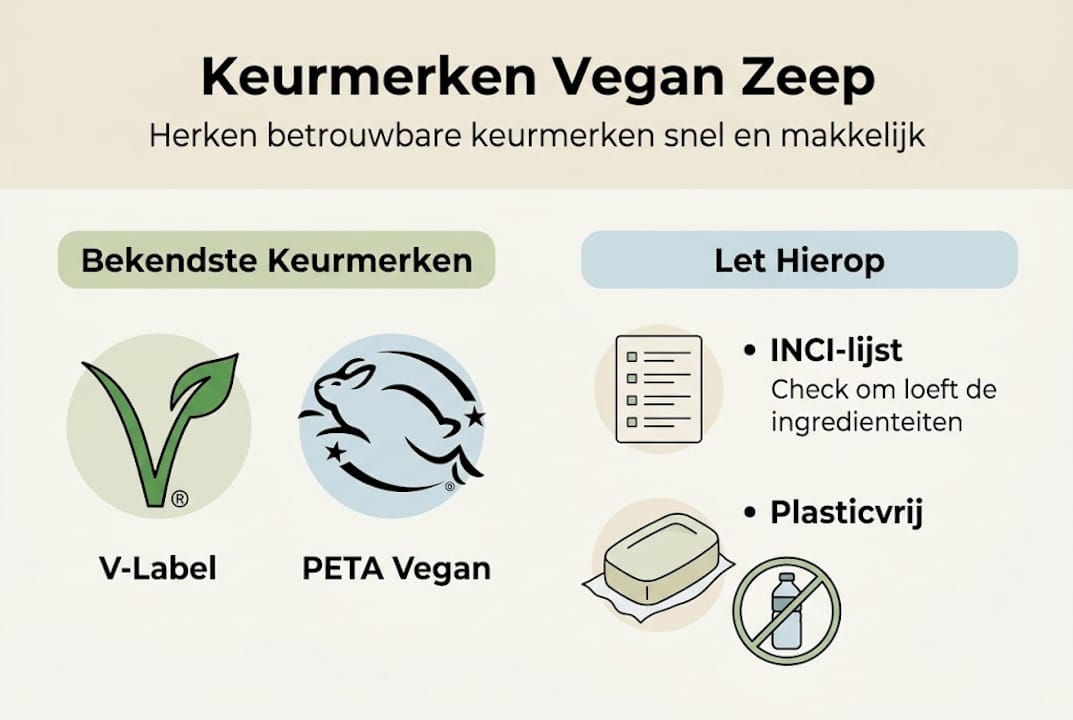 Infographic: een handig overzicht van keurmerken voor vegan zeep