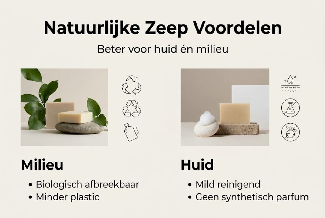 Infographic: de pluspunten van natuurlijke zeep op een rijtje