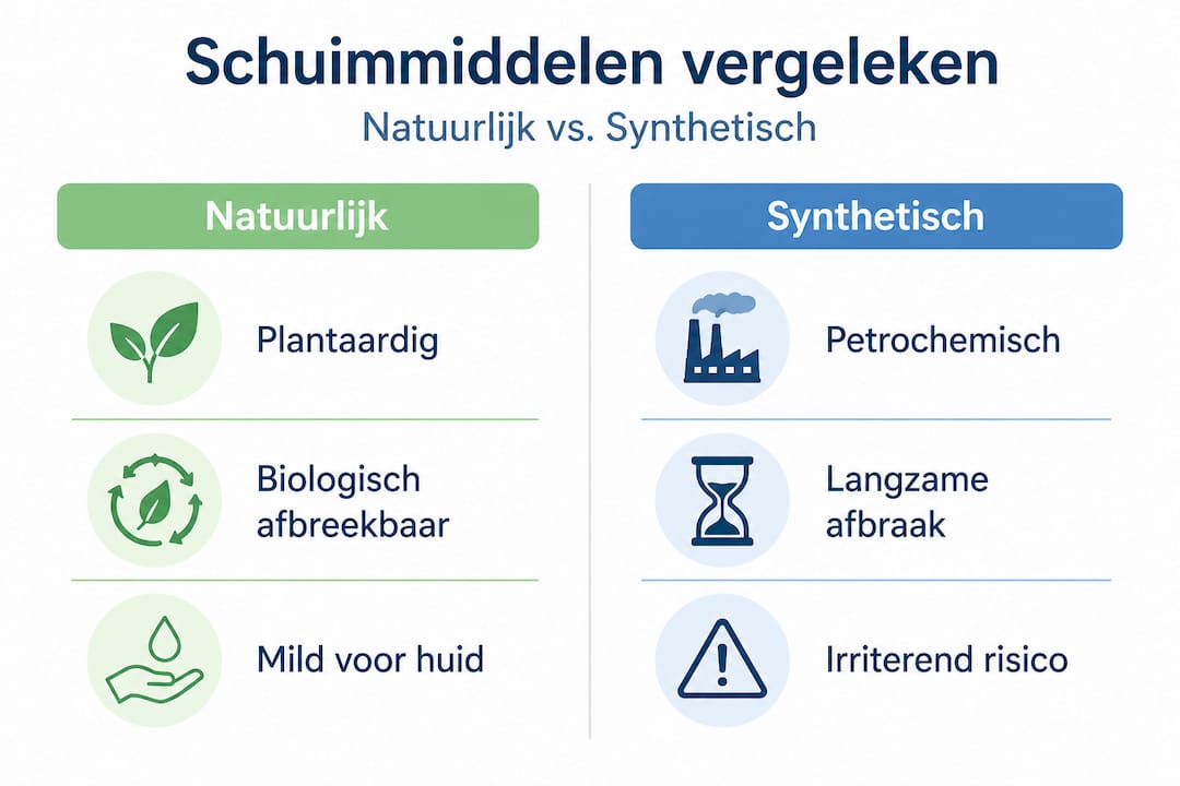 Overzicht: natuurlijke versus synthetische schuimmiddelen – wat zijn de verschillen?