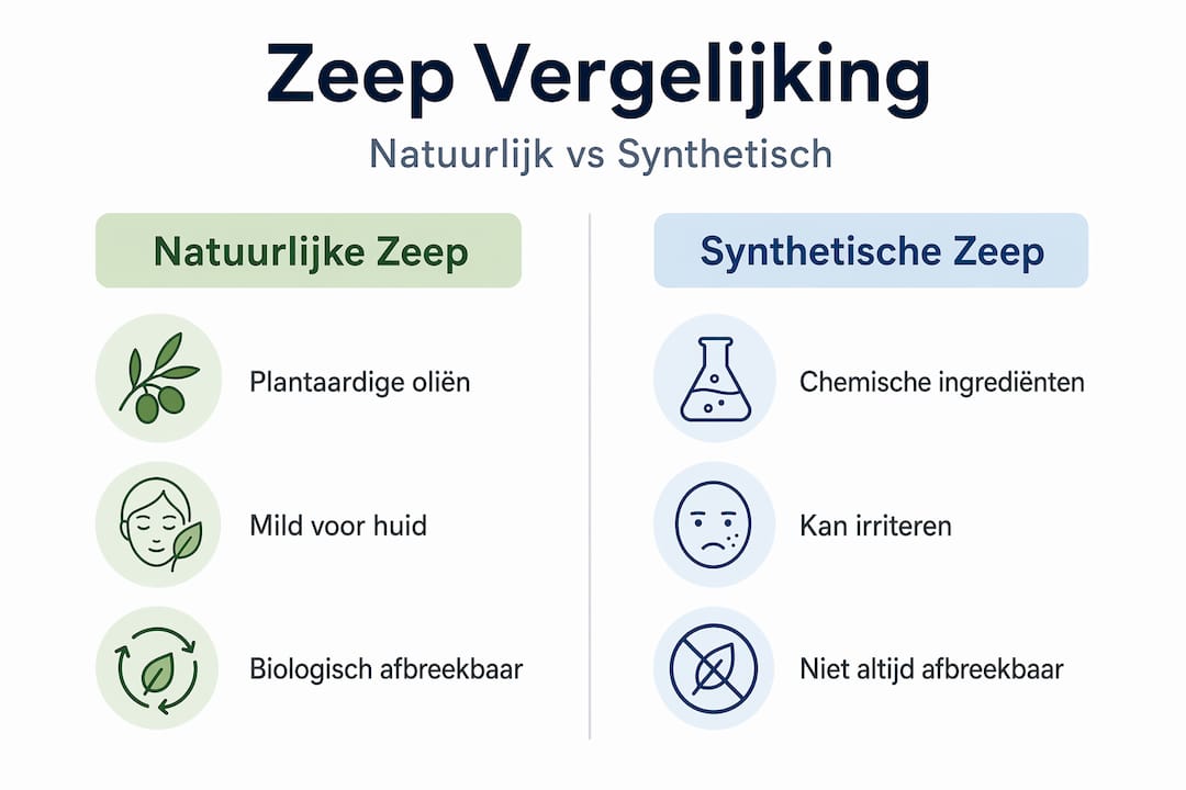 Infographic: natuurlijke zeep versus synthetische zeep – de verschillen op een rij