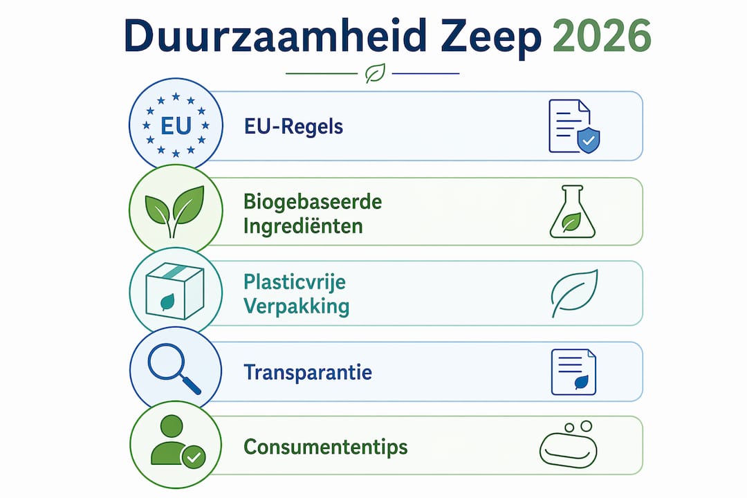 Infographic: in 5 stappen naar duurzame zeep in 2026