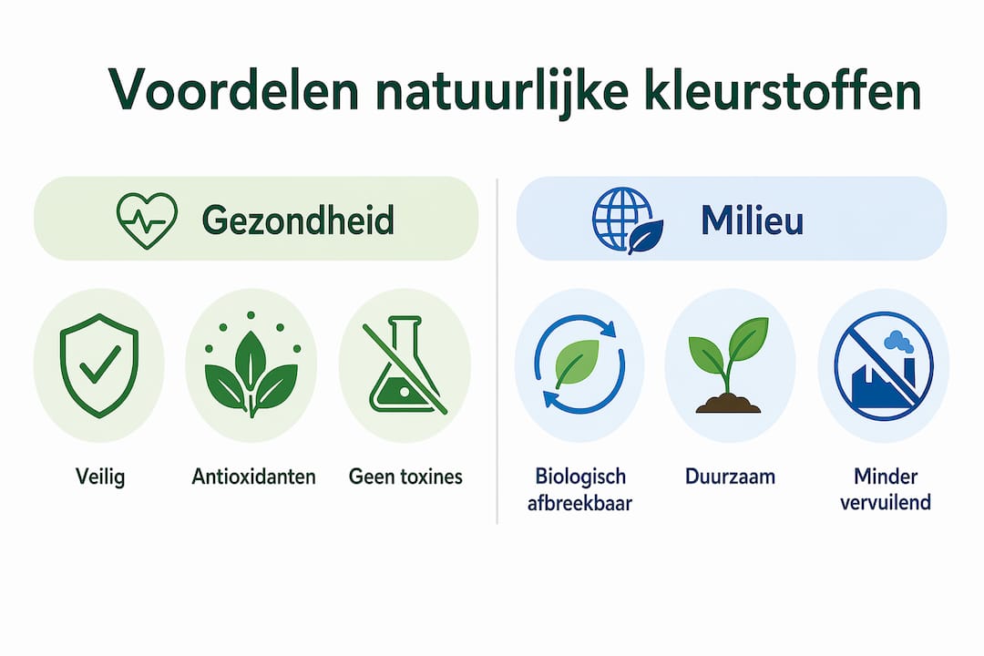 Infographic: de pluspunten van natuurlijke kleurstoffen