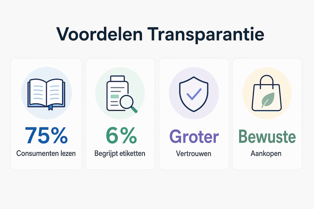 Infographic met opvallende cijfers over transparantie binnen de cosmeticasector