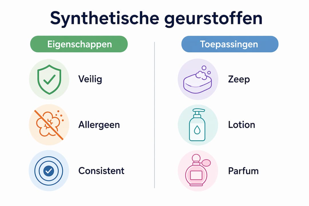 Infographic: overzicht van kenmerken en toepassingen van geurstoffen