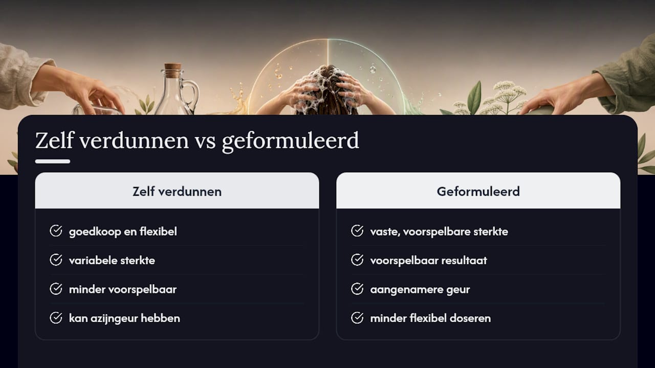 Zelf maken versus kant-en-klare haarazijn: een vergelijking