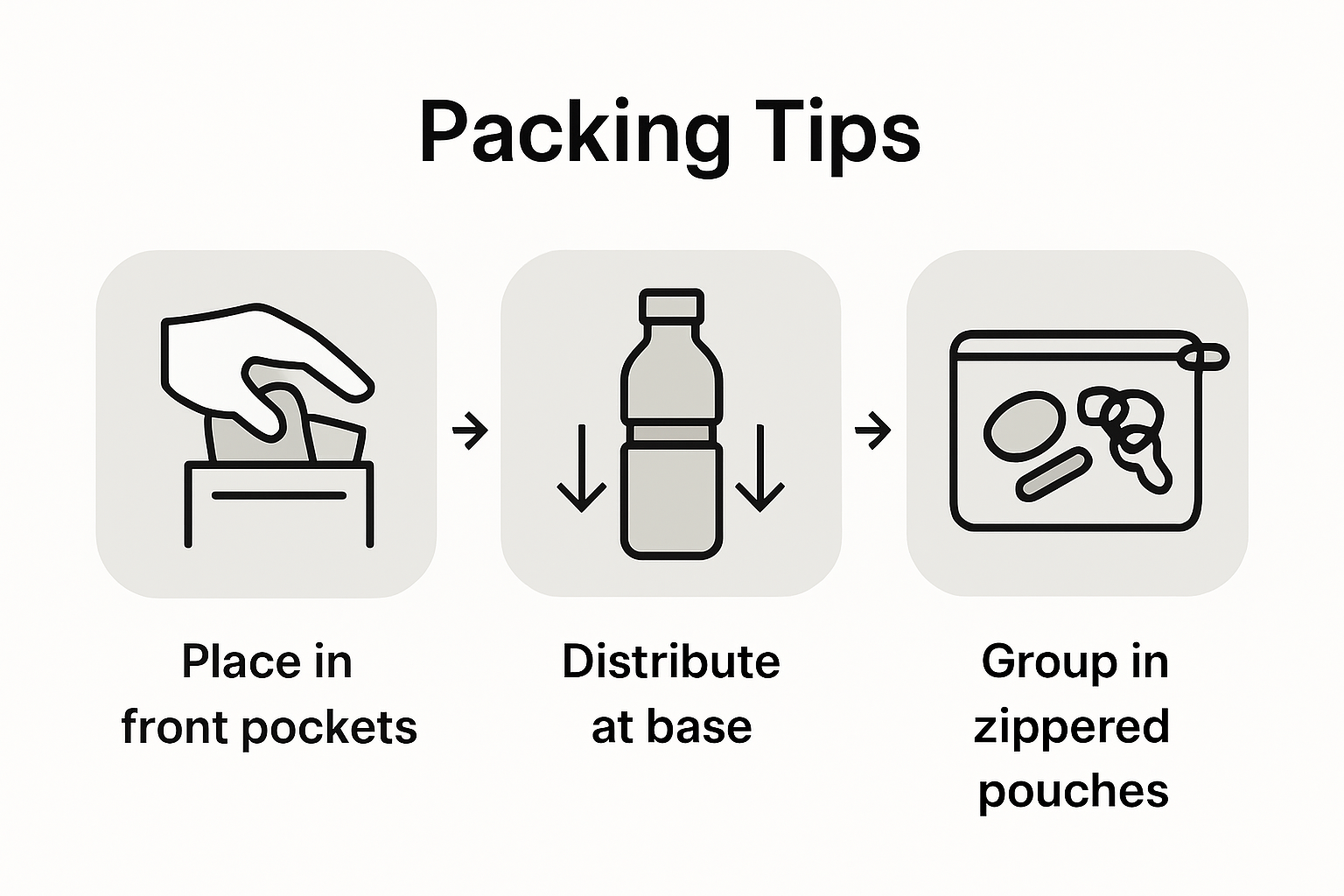 Handbag accessibility organization infographic