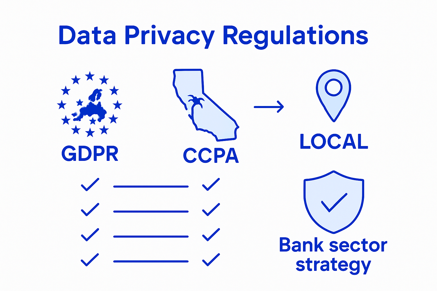 Infographic comparing key data privacy regulations