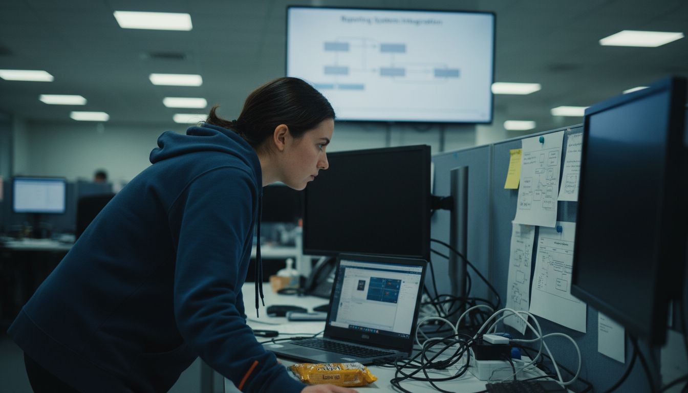 IT specialist integrating reporting automation tools