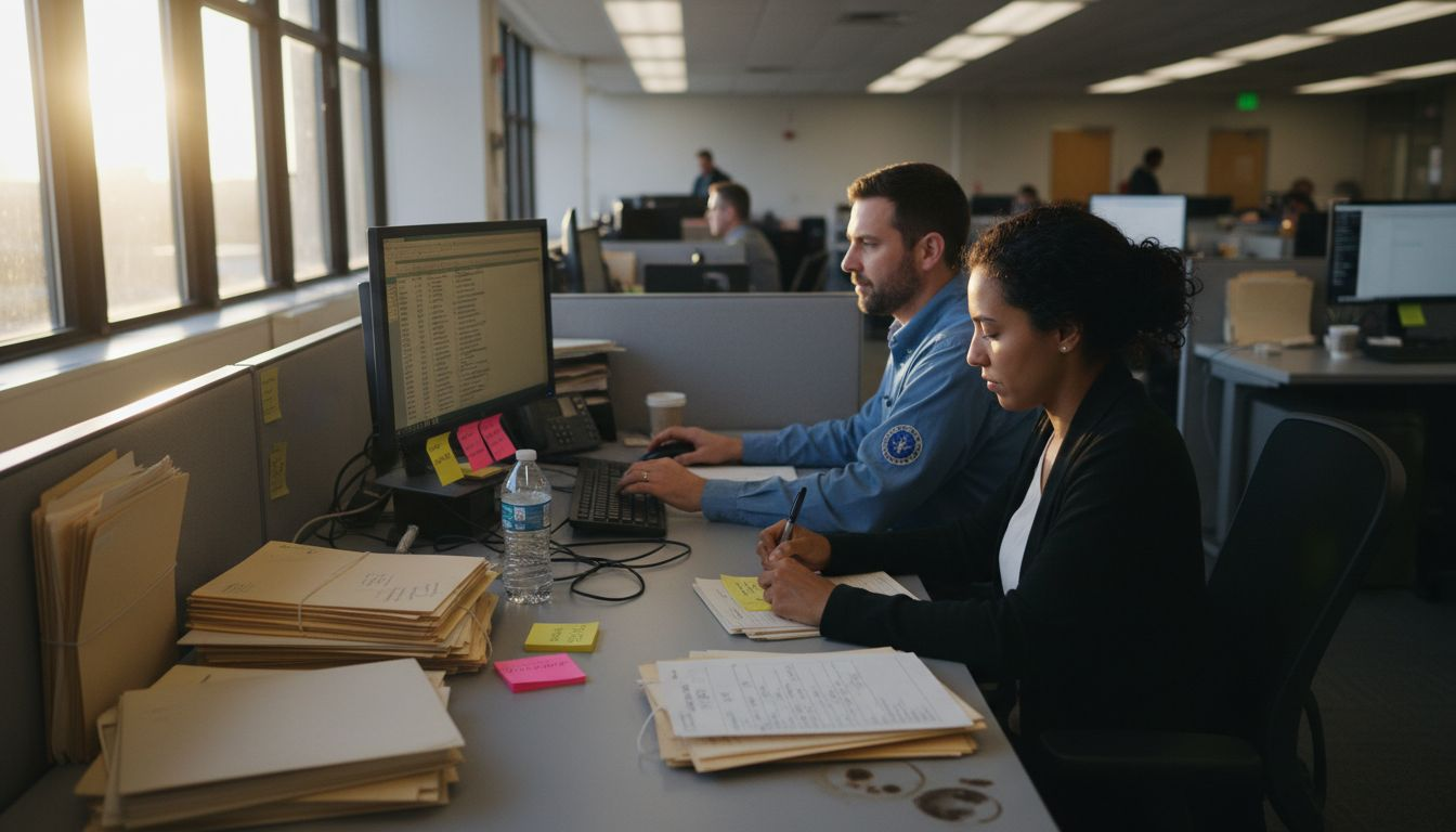 Staff reviewing citizen CRM features