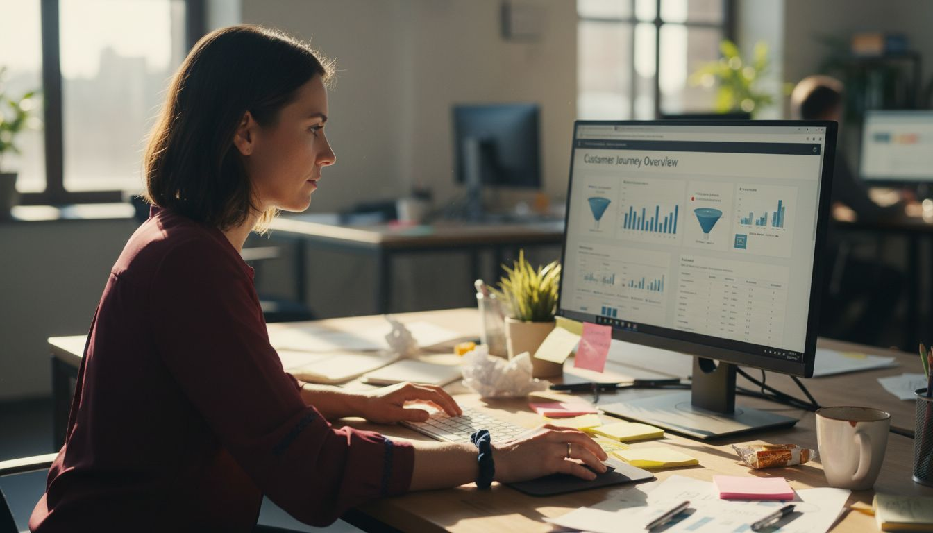 Analyst reviewing customer digital channels