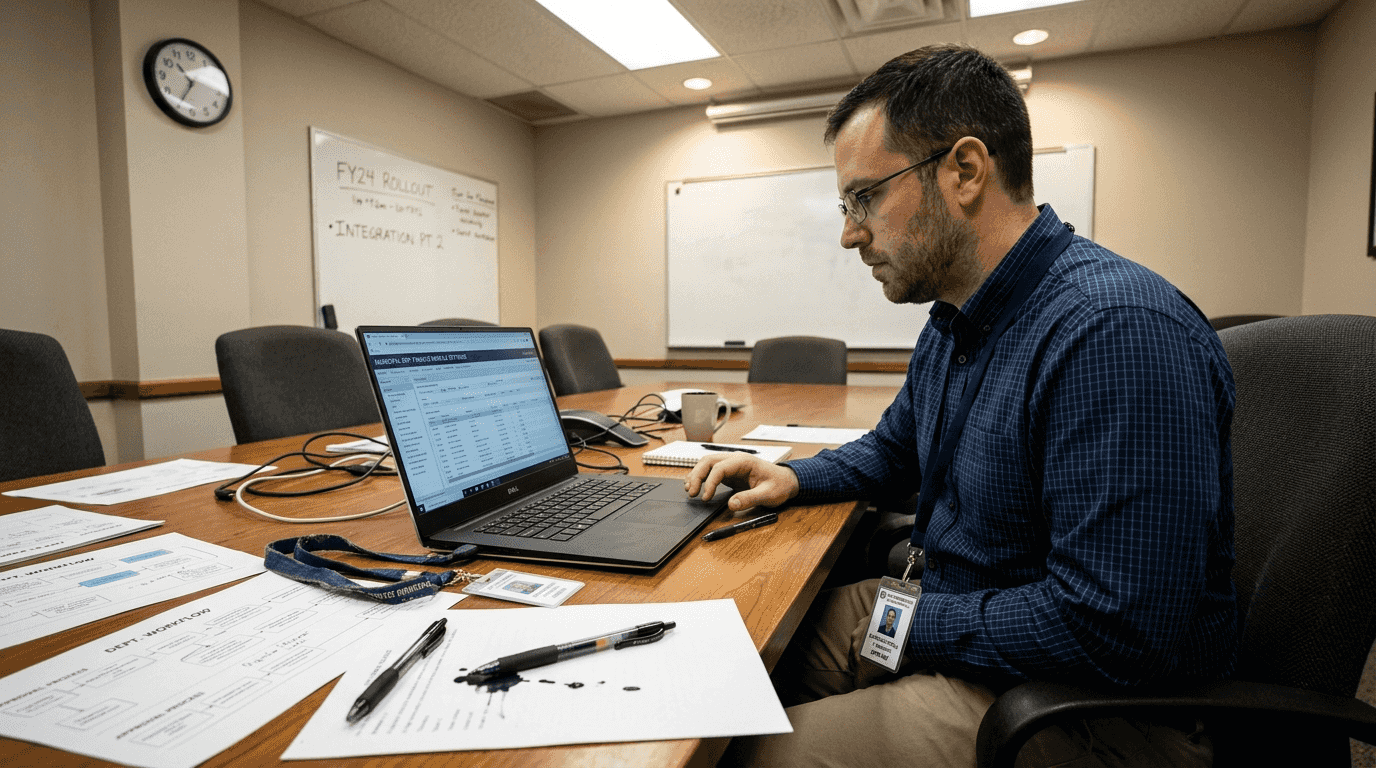 Government IT manager tailoring ERP system