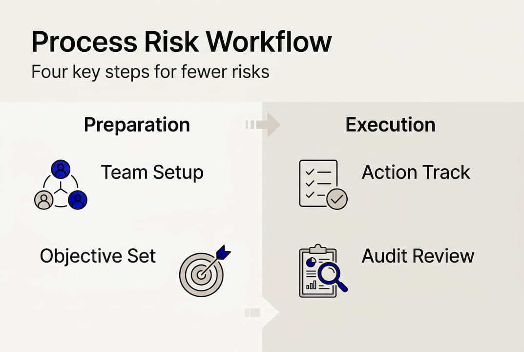 Infographic on process risk workflow steps