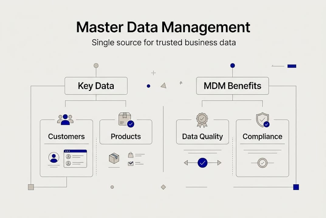 Infographic showing MDM key data and benefits