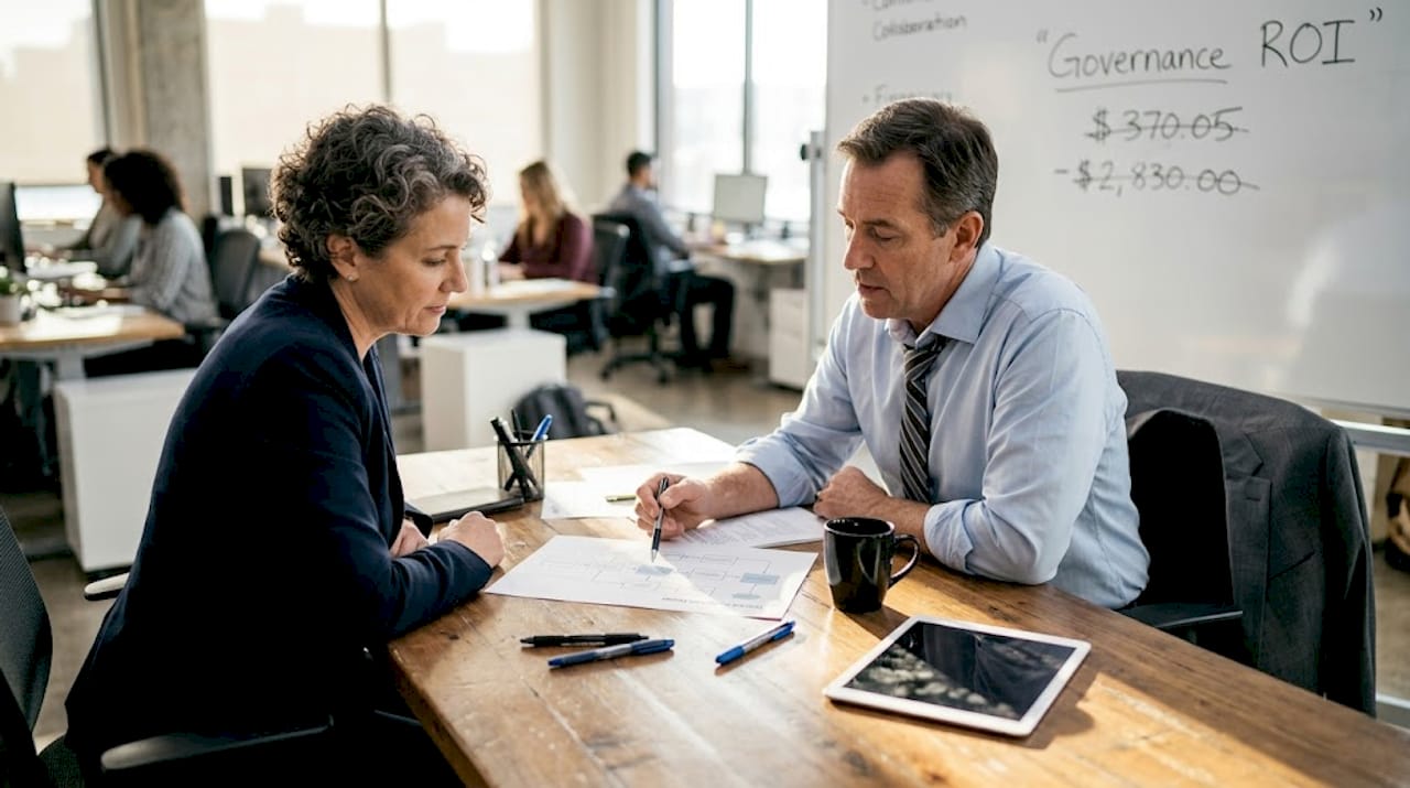 Managers discuss data governance strategy