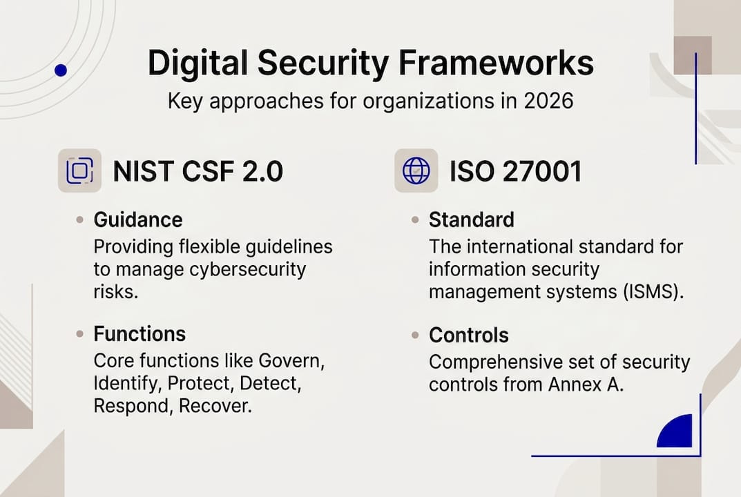 Infographic compares NIST and ISO digital security