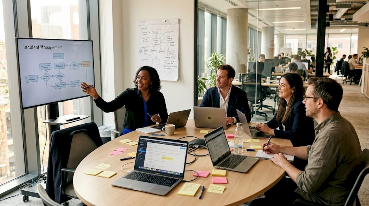 IT managers discuss SIAM process workflow