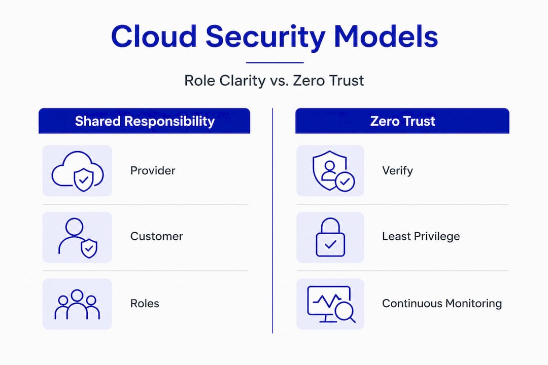 Infographic comparing cloud security frameworks