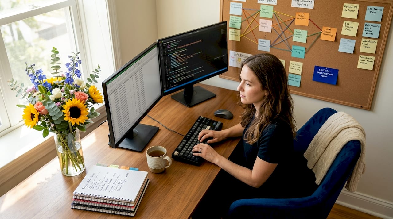 Data professional cleaning and structuring raw datasets