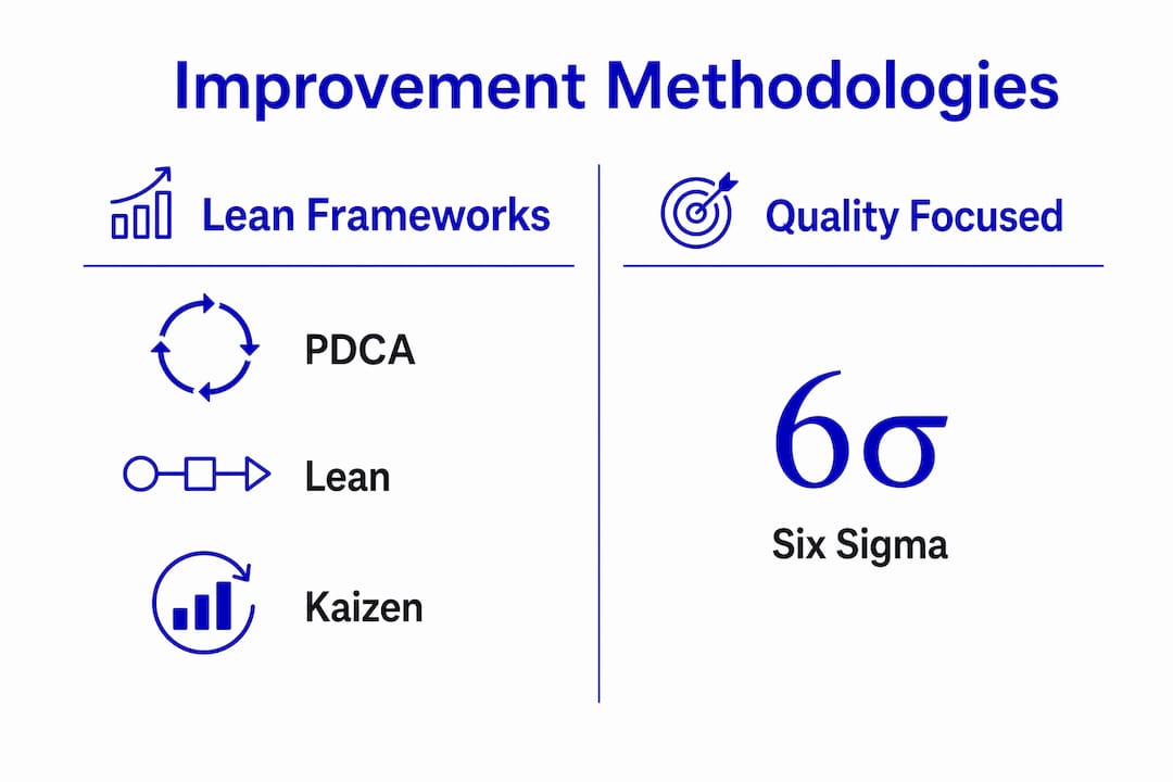 Infographic comparing continuous improvement methodologies