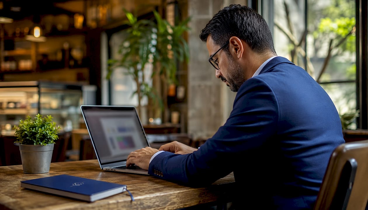 ERP consultant working on software implementation