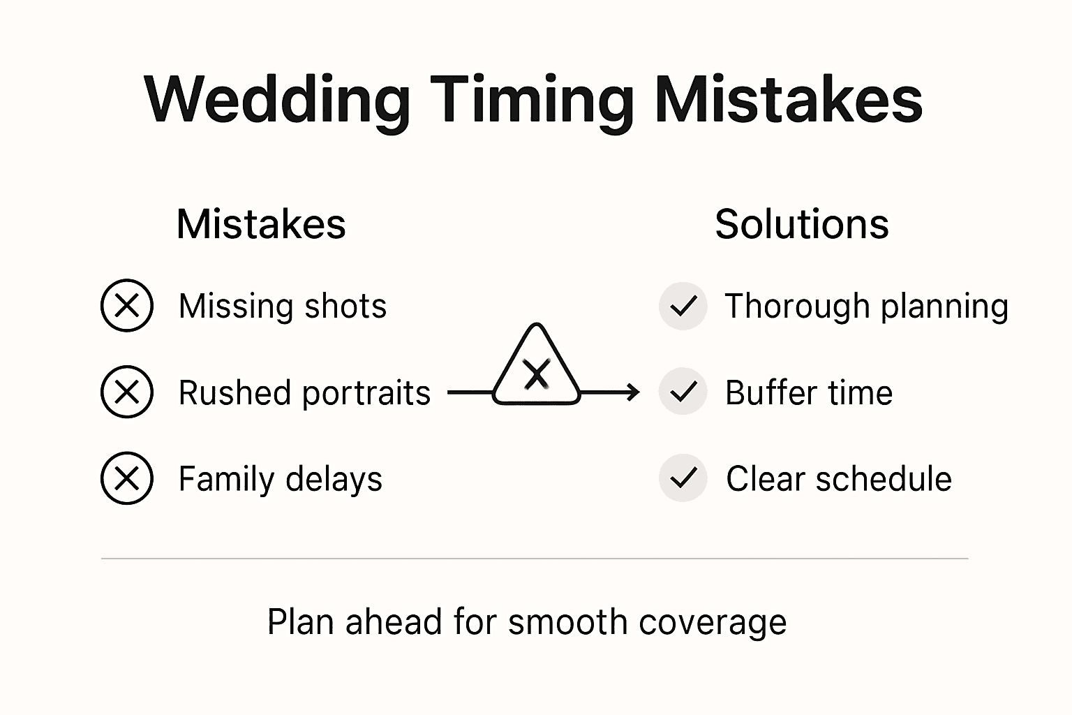 Infographic highlighting wedding timing challenges