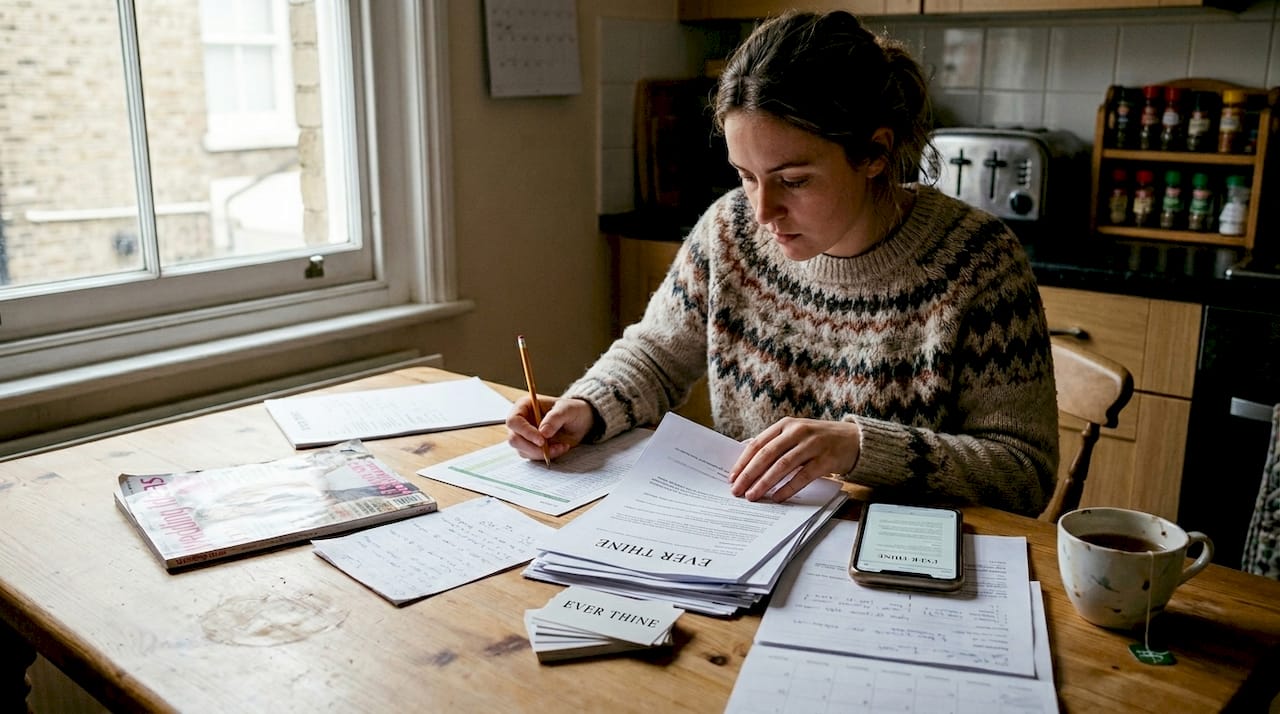 Bride reviewing wedding photography cost quotes