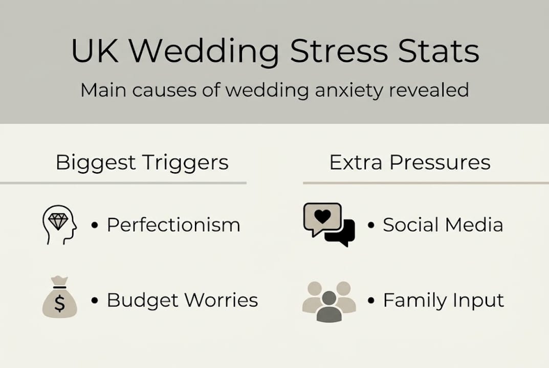 Infographic on main UK wedding stress factors