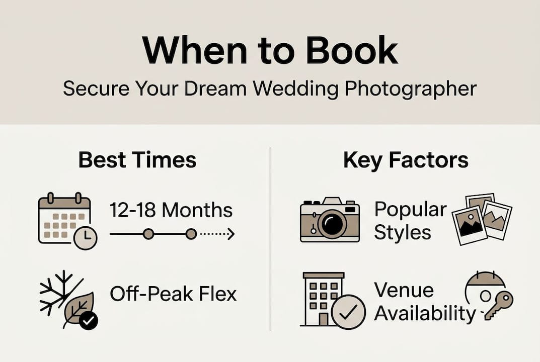 Infographic with timeline and top booking tips