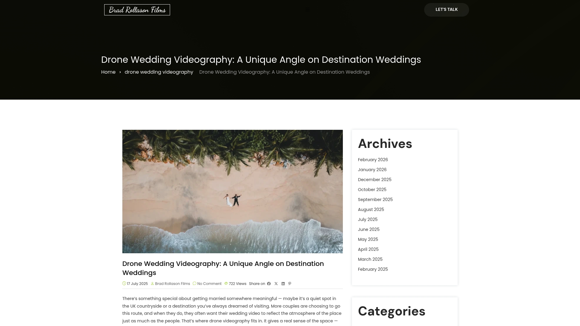 https://bradrollasonfilms.co.uk/drone-wedding-videography-a-unique-angle-on-destination-weddings