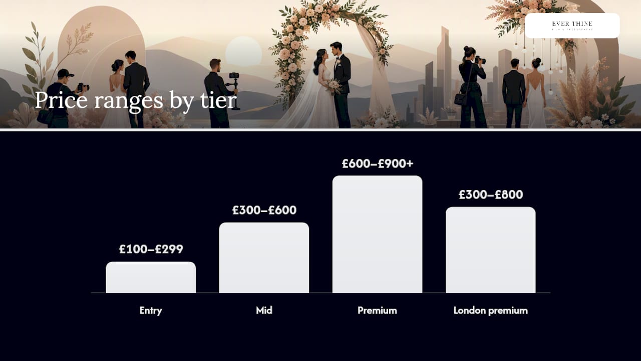 Comparison of UK wedding content creator price tiers