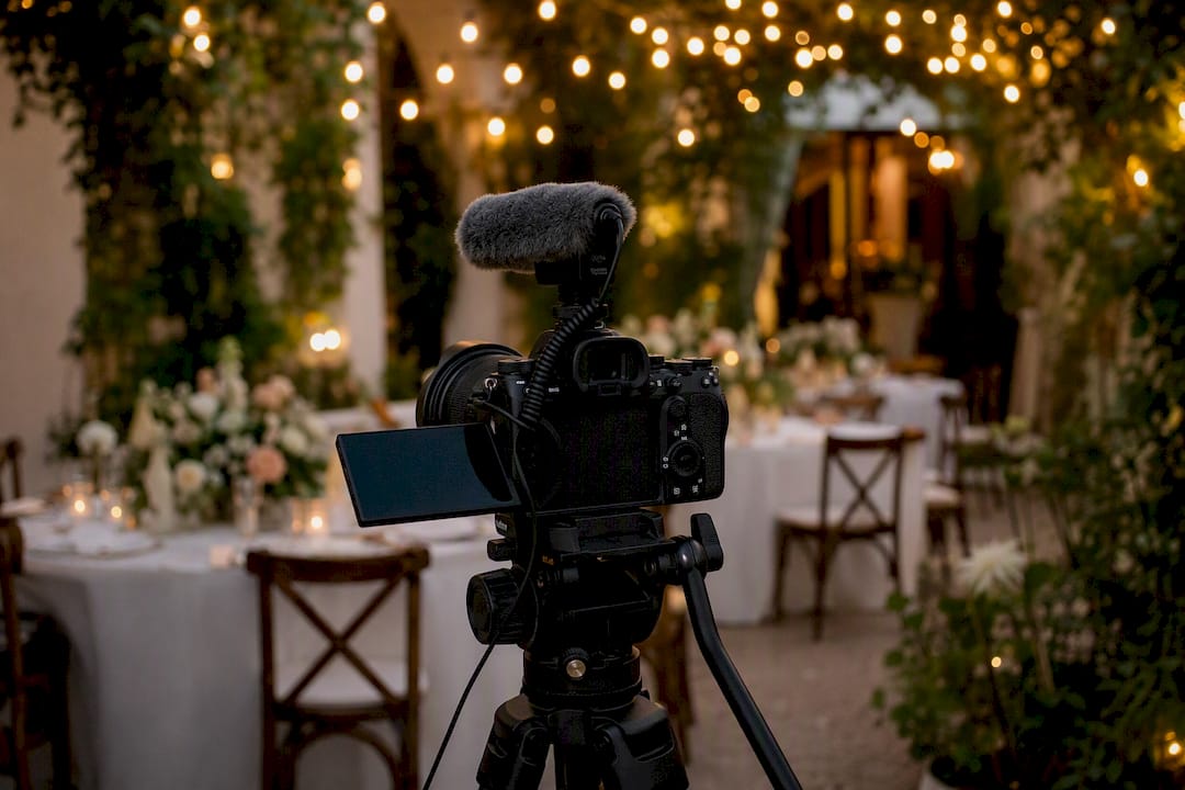 Wedding camera setup for filming reels