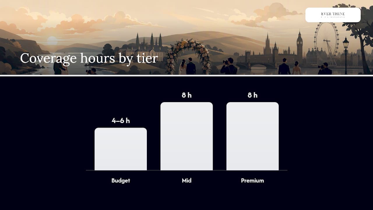 UK wedding photography price tiers compared